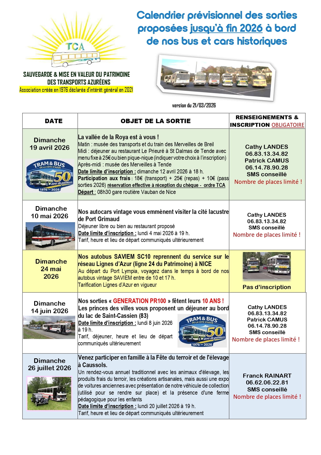 Calendrier prévisionnel sorties TCA 2026 21 03 2026 page 0001