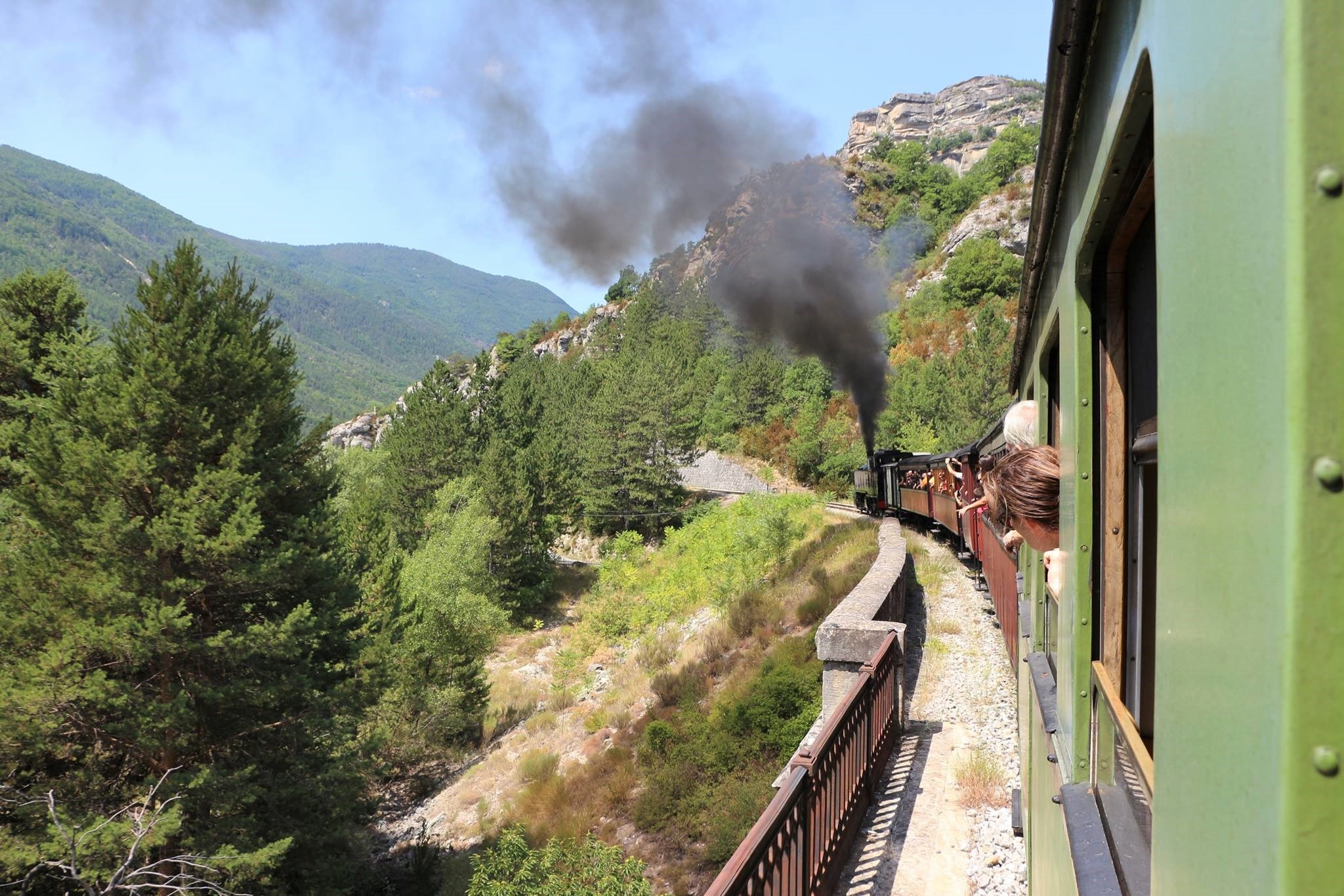 sortie TCA Train des Pignes 30 07 2017 panache de fume loco vapeur Loic Braud