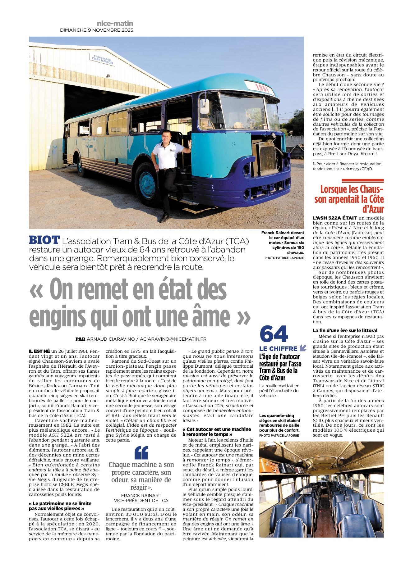 article Chausson Nice Matin 09 11 2025
